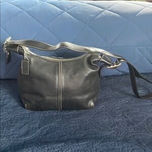 Coach Black Leather Shoulder Bag